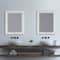 Head West 29" Chrome & White Tile Textured Framed Vanity Mirror